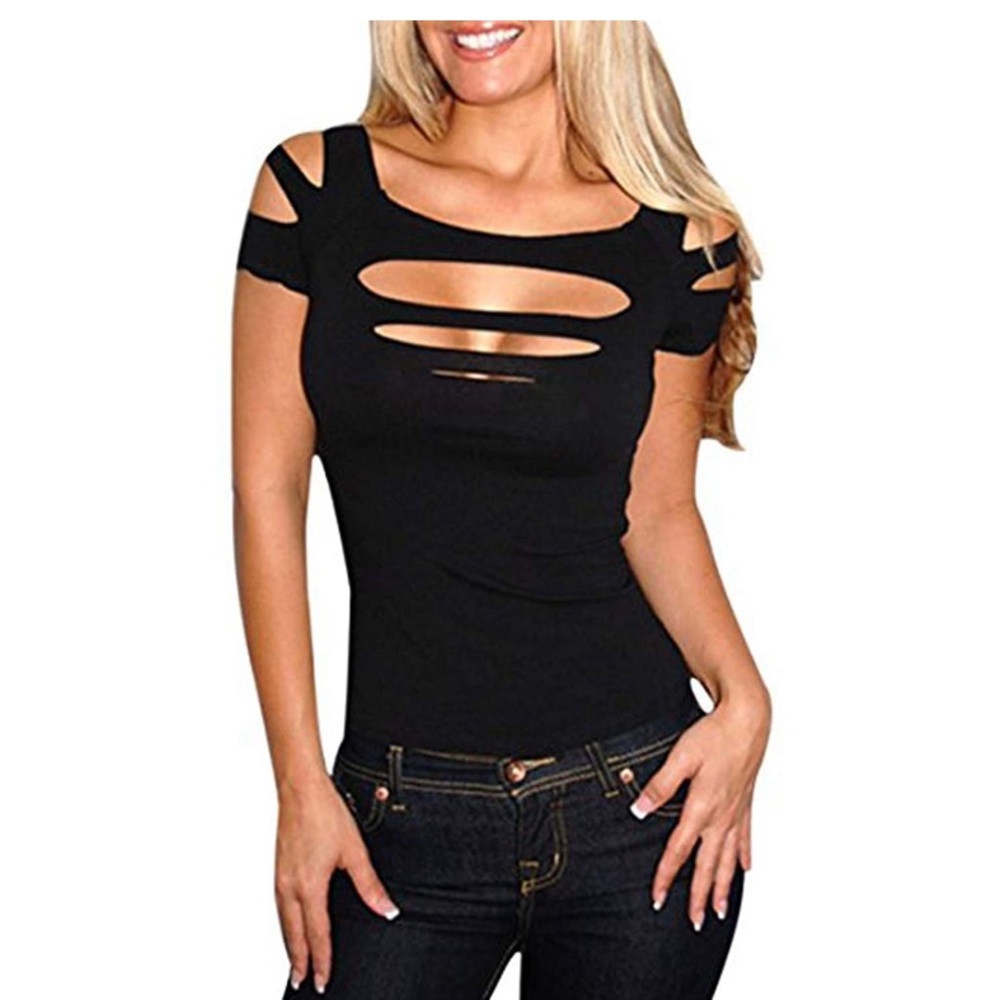 Women’s cut out super stretchy sexy top